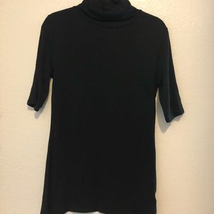 Black turtle neck tee